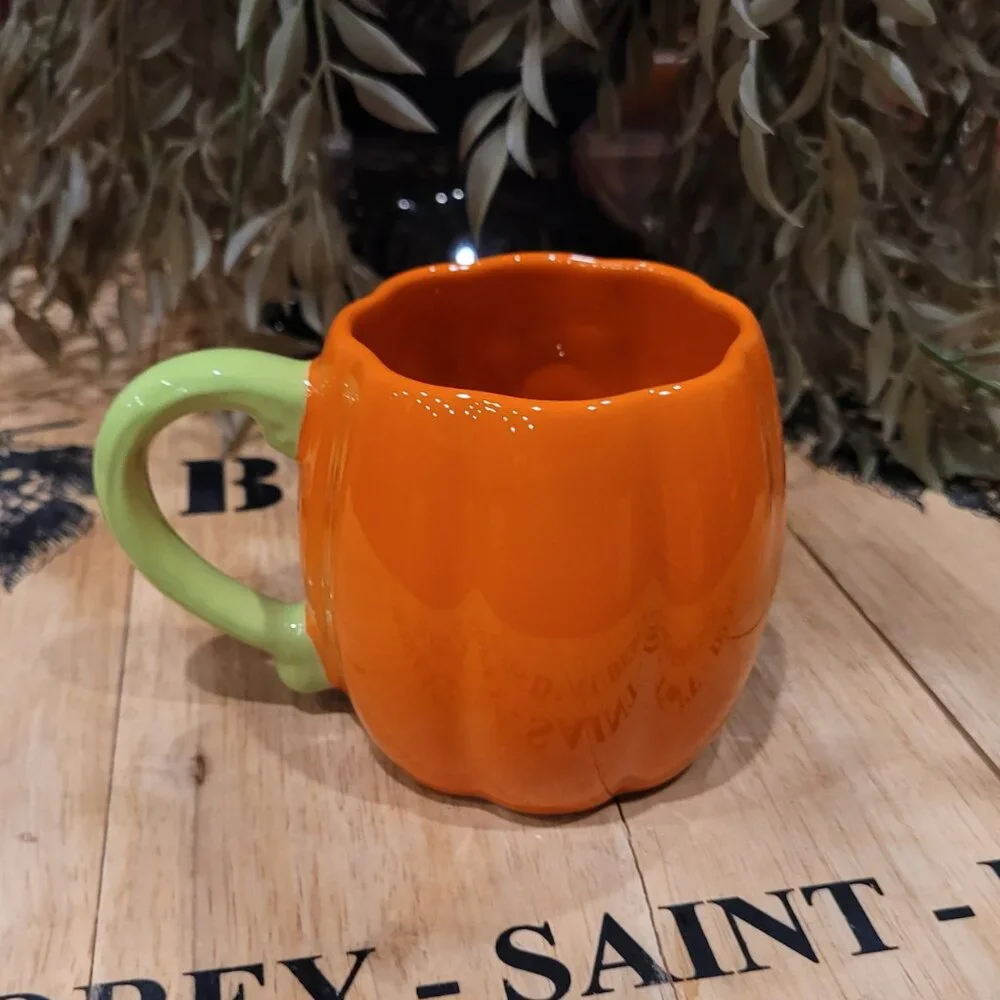 Disney Parks Stitch Halloween Pumpkin Coffee Mug NEW